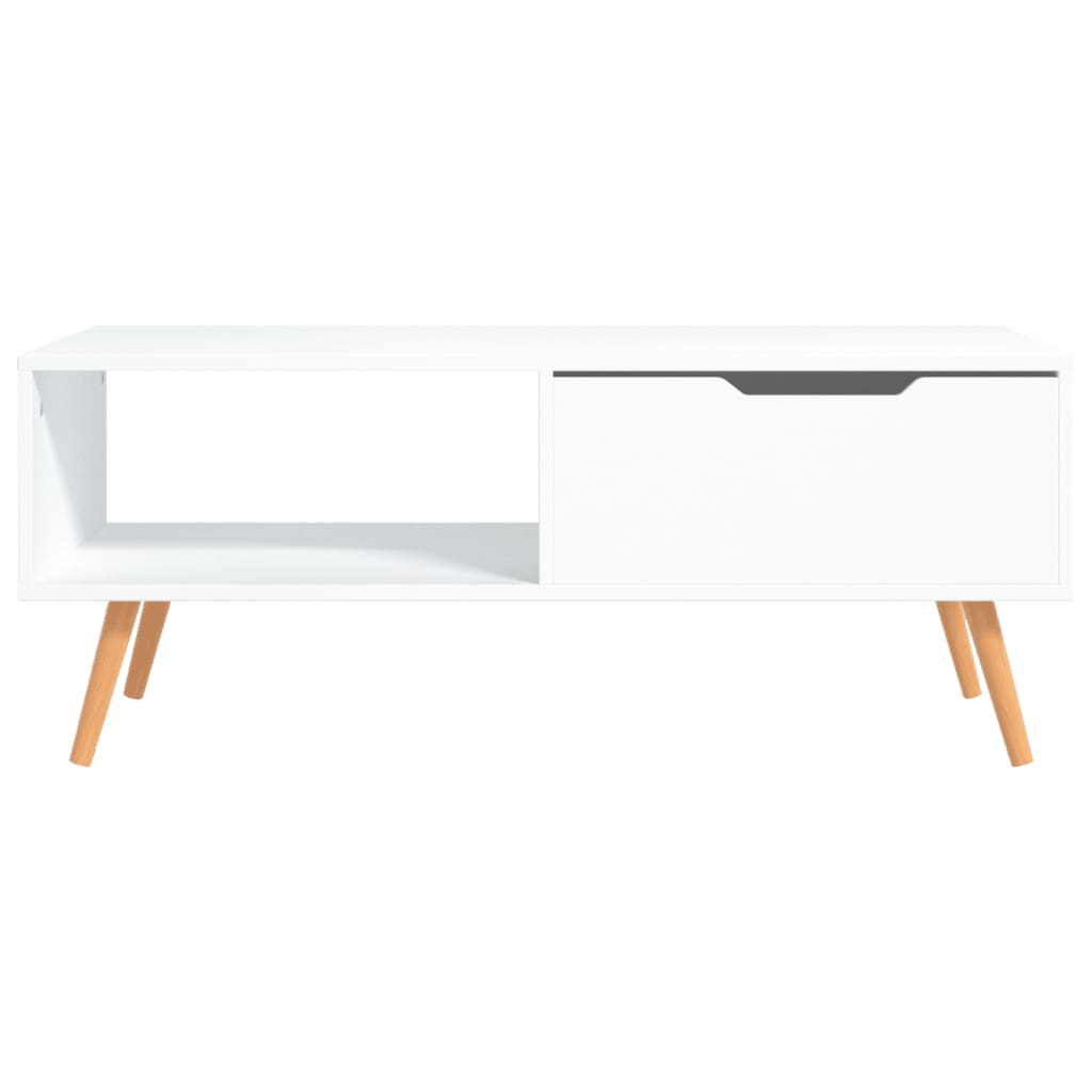 Tavolino da Salotto Bianco 100x49,5x43 cm in Legno Multistrato 326786
