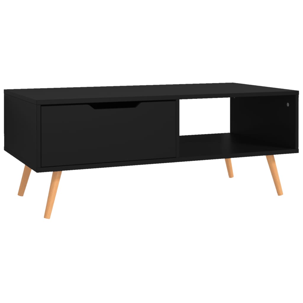Tavolino da Salotto Nero 100x49,5x43 cm in Legno Multistrato 326787