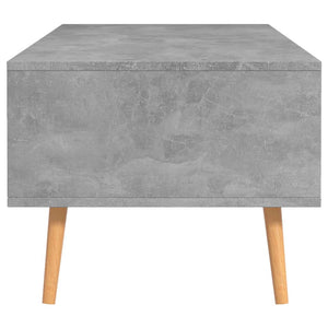 Tavolino Salotto Grigio Cemento 100x49,5x43cm Legno Multistrato 326790