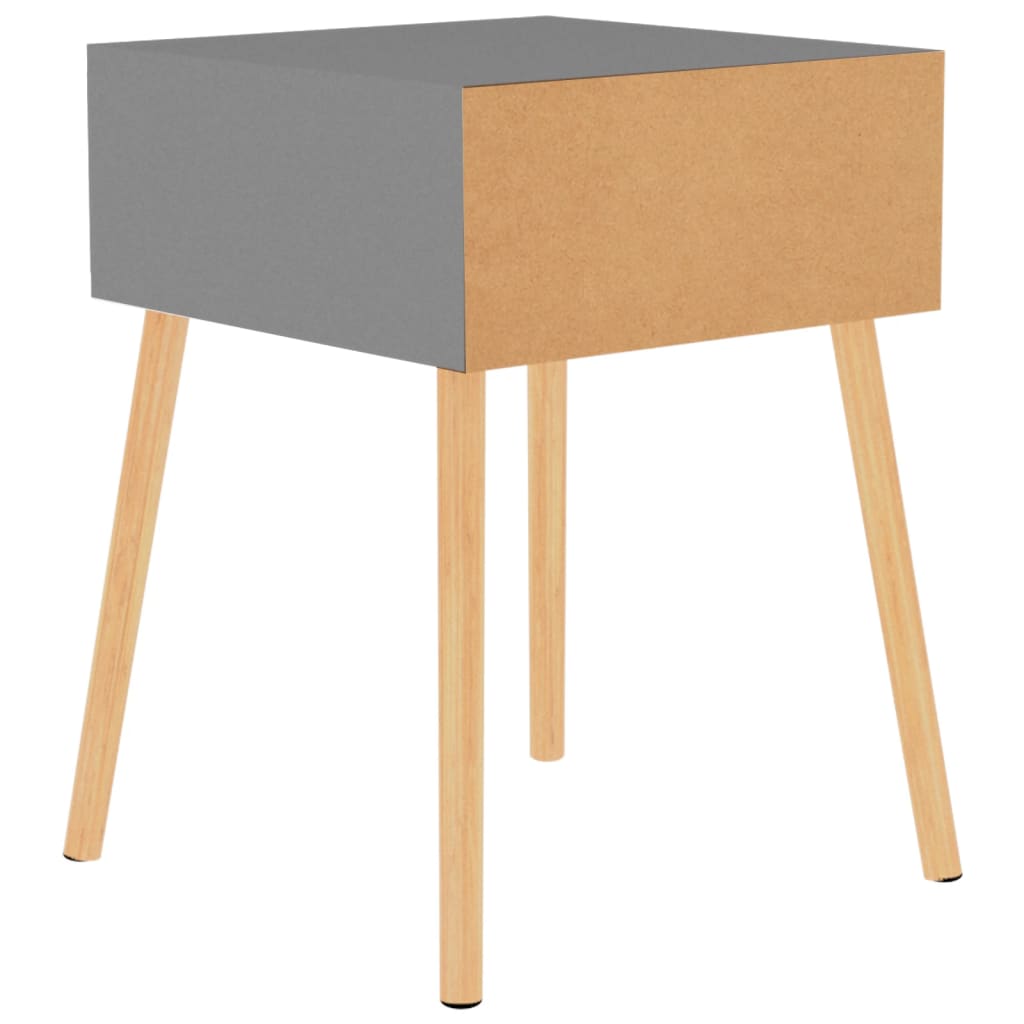 Comodini 2 pz Grigi 40x40x56 cm in Legno Multistrato 326800