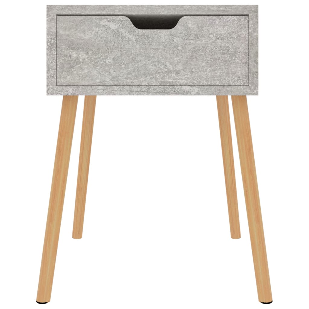 Comodino Grigio Cemento 40x40x56 cm in Legno Multistrato 326803