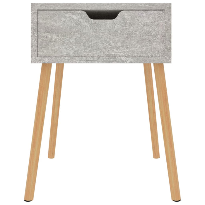 Comodino Grigio Cemento 40x40x56 cm in Legno Multistrato 326803