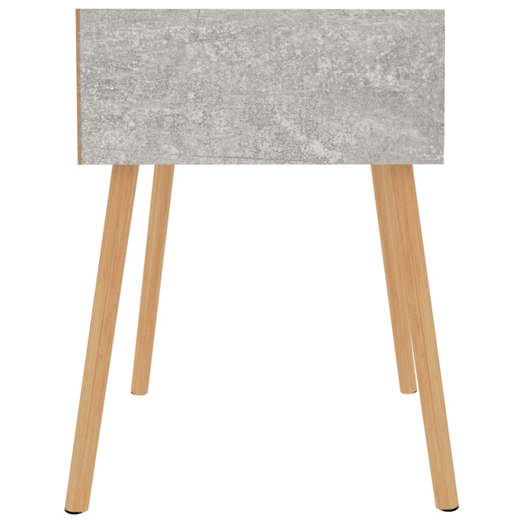 Comodino Grigio Cemento 40x40x56 cm in Legno Multistrato 326803