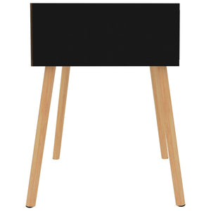 Comodino Nero Lucido 40x40x56 cm in Legno Multistrato 326809