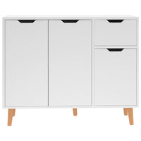 Credenza Bianca 90x30x72 cm in Legno Multistrato 326813