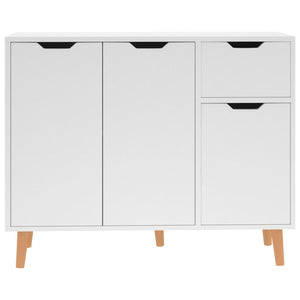 Credenza Bianca 90x30x72 cm in Legno Multistrato 326813