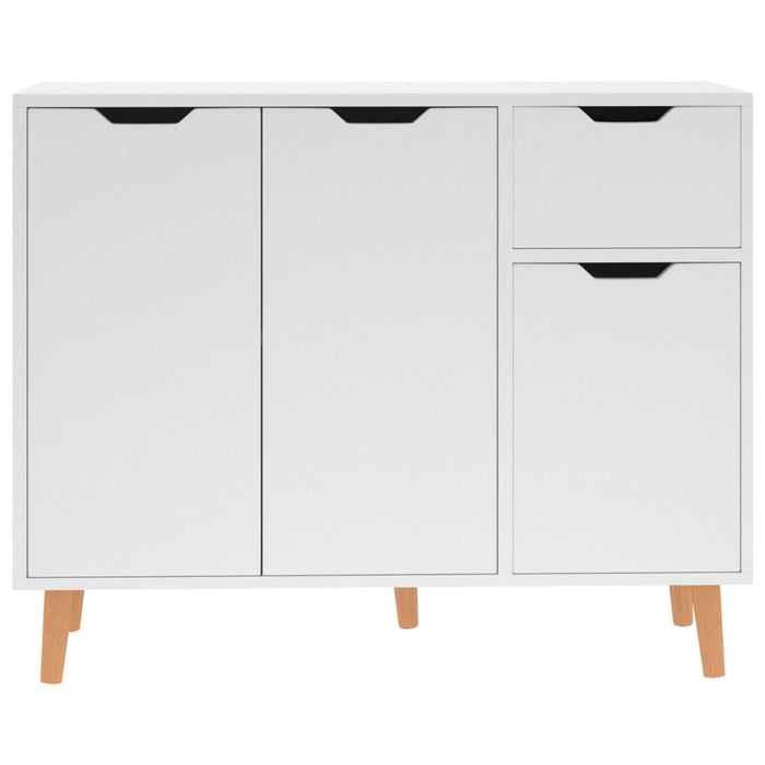 Credenza Bianca 90x30x72 cm in Legno Multistrato 326813