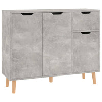 Credenza Grigio Cemento 90x30x72 cm in Legno Multistrato 326817
