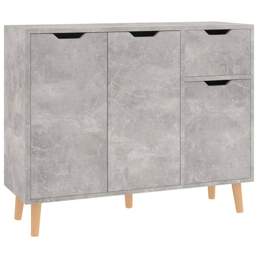 Credenza Grigio Cemento 90x30x72 cm in Legno Multistrato 326817