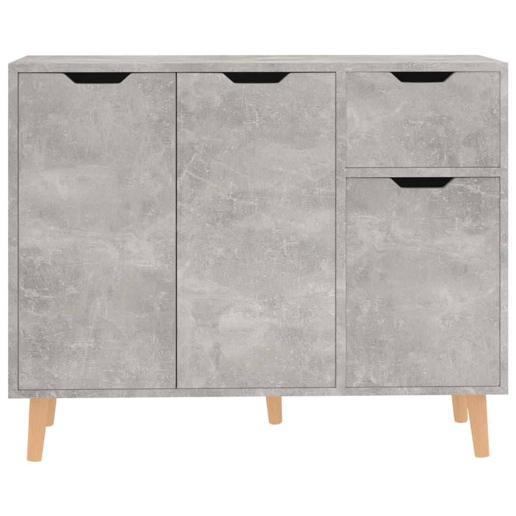 Credenza Grigio Cemento 90x30x72 cm in Legno Multistrato 326817