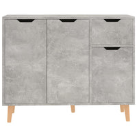 Credenza Grigio Cemento 90x30x72 cm in Legno Multistrato 326817