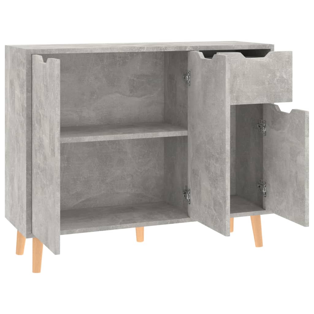 Credenza Grigio Cemento 90x30x72 cm in Legno Multistrato 326817
