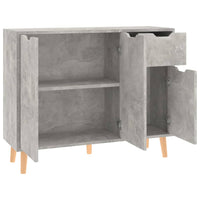 Credenza Grigio Cemento 90x30x72 cm in Legno Multistrato 326817