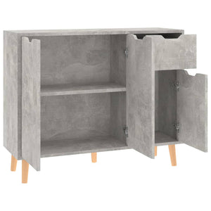 Credenza Grigio Cemento 90x30x72 cm in Legno Multistrato 326817