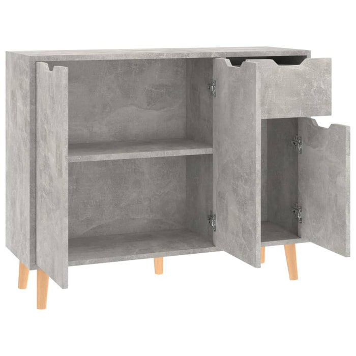 Credenza Grigio Cemento 90x30x72 cm in Legno Multistrato 326817