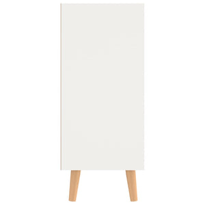 Credenza Bianca e Rovere Sonoma 90x30x72cm in Legno Multistrato 326818