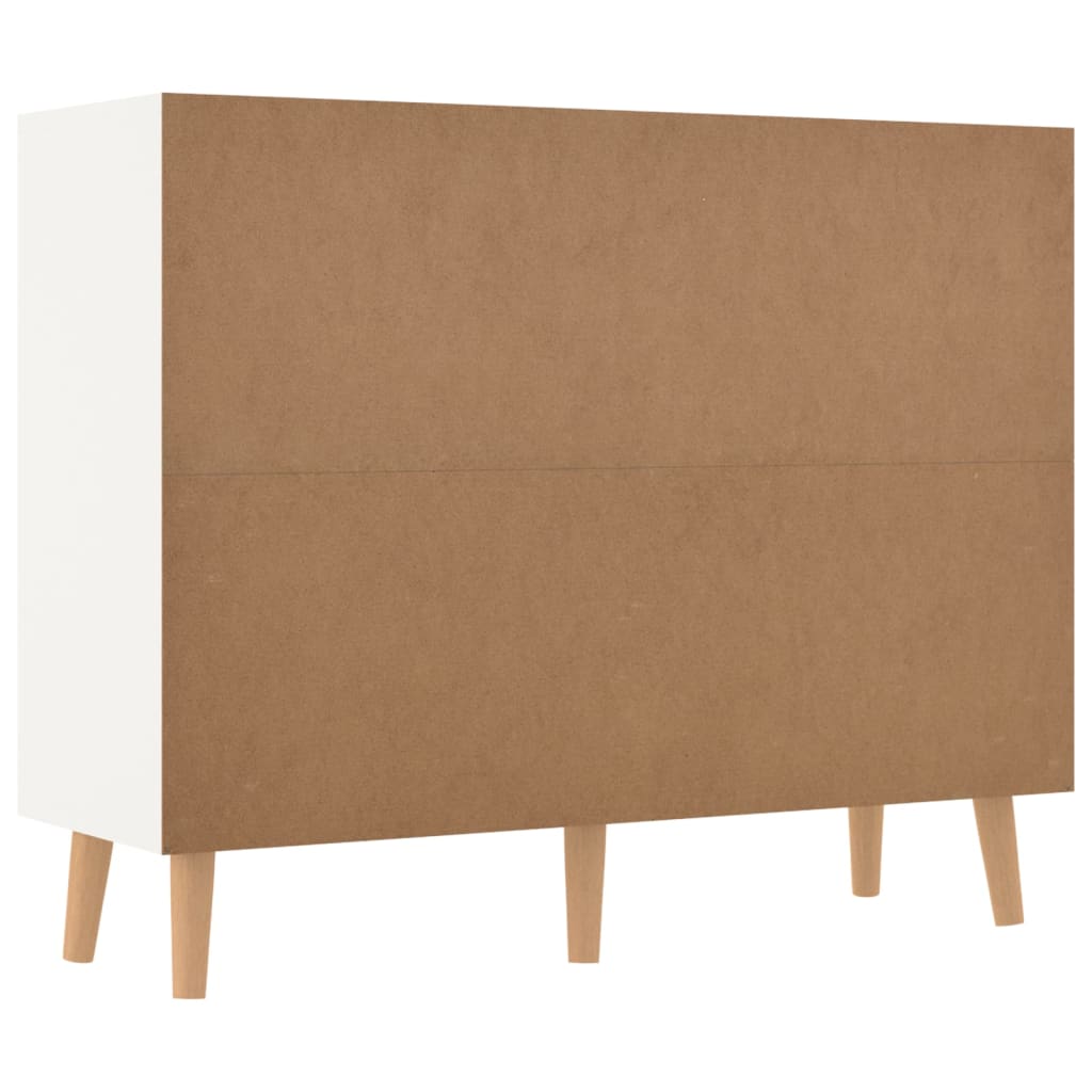 Credenza Bianca e Rovere Sonoma 90x30x72cm in Legno Multistrato 326818