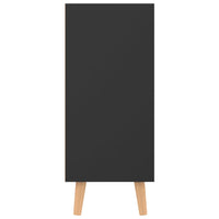 Credenza Nero Lucido 90x30x72 cm in Legno Multistrato 326820