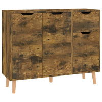 Credenza Rovere Fumo 90x30x72 cm in Legno Multistrato 326821