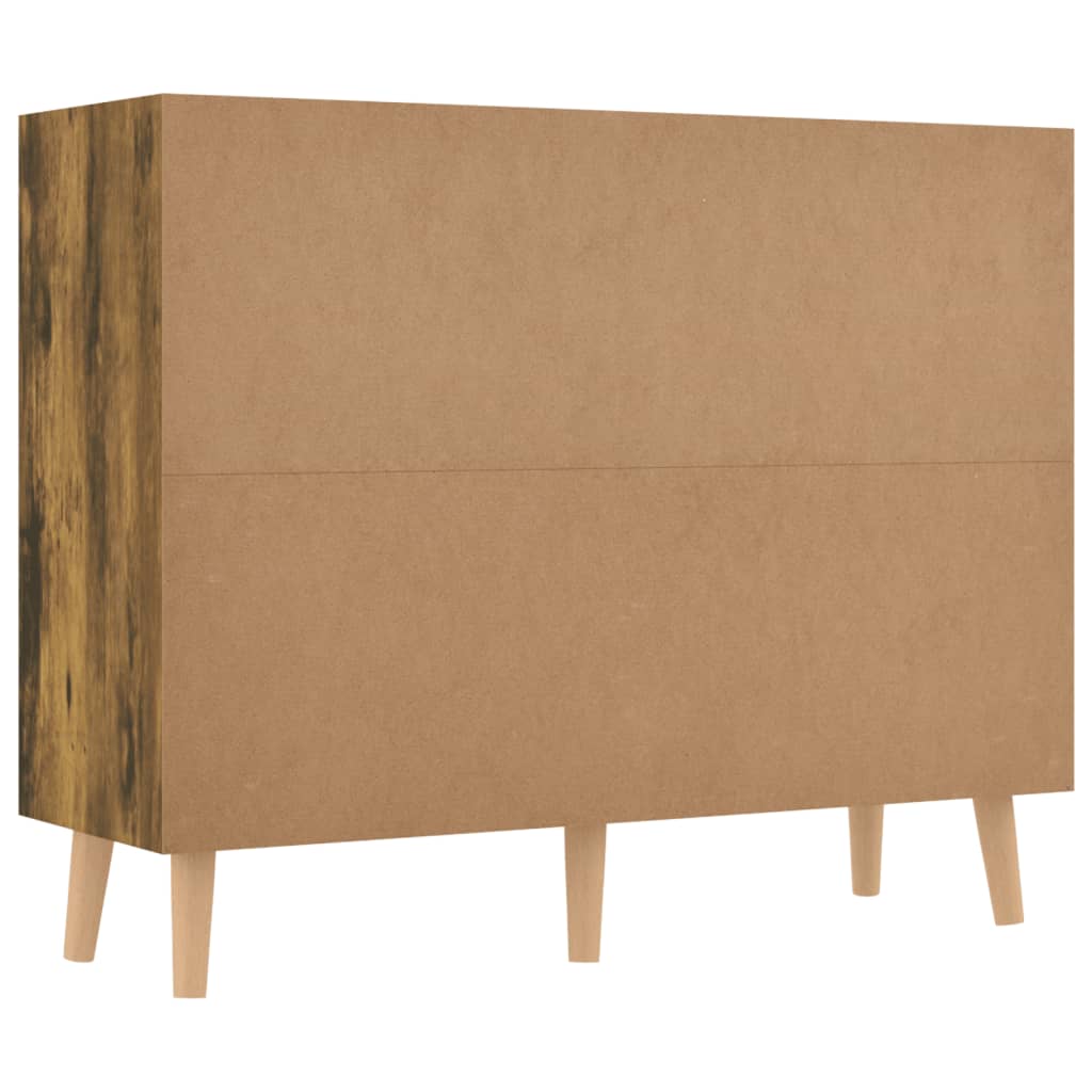 Credenza Rovere Fumo 90x30x72 cm in Legno Multistrato 326821