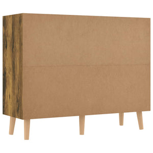 Credenza Rovere Fumo 90x30x72 cm in Legno Multistrato 326821