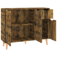 Credenza Rovere Fumo 90x30x72 cm in Legno Multistrato 326821