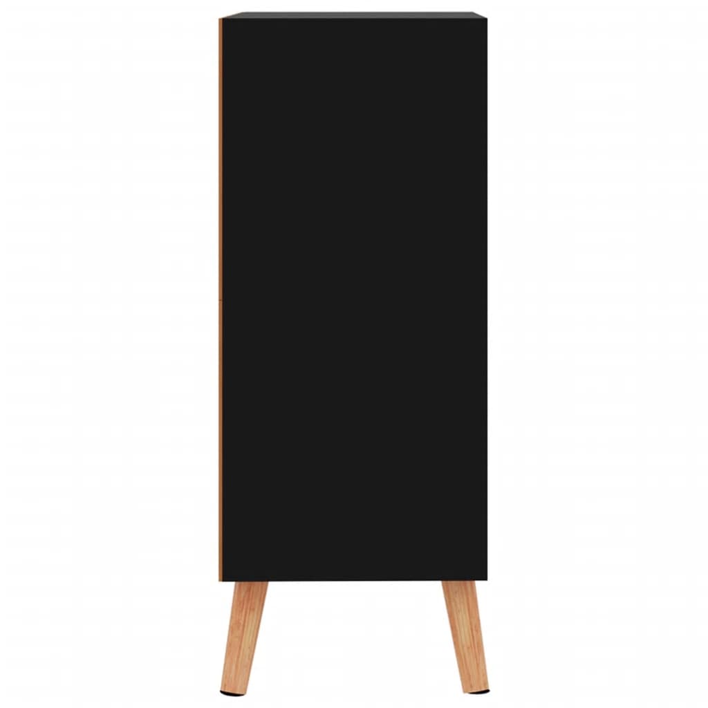 Credenza Nero Lucido 60x30x72 cm in Legno Multistrato 326829