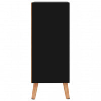 Credenza Nero Lucido 60x30x72 cm in Legno Multistrato 326829