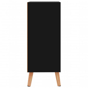 Credenza Nero Lucido 60x30x72 cm in Legno Multistrato 326829