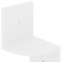 Scaffale Angolare a Muro Bianco Lucido 19x19x123 cm Multistrato 326837