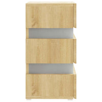 Comodino con Luci LED Sonoma 45x35x67 cm in Legno Multistrato 326843