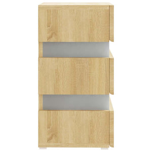 Comodino con Luci LED Sonoma 45x35x67 cm in Legno Multistrato 326843