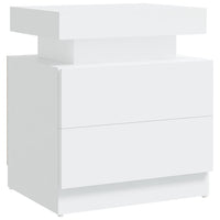 Comodino Bianco 45x35x52 cm in Legno Multistrato 326849