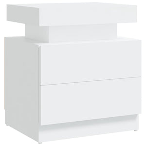 Comodino Bianco 45x35x52 cm in Legno Multistrato 326849