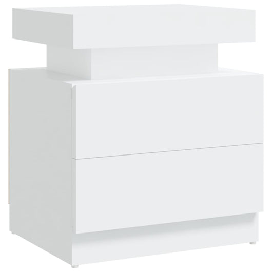Comodino Bianco 45x35x52 cm in Legno Multistrato 326849