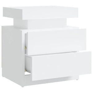 Comodino Bianco 45x35x52 cm in Legno Multistrato 326849
