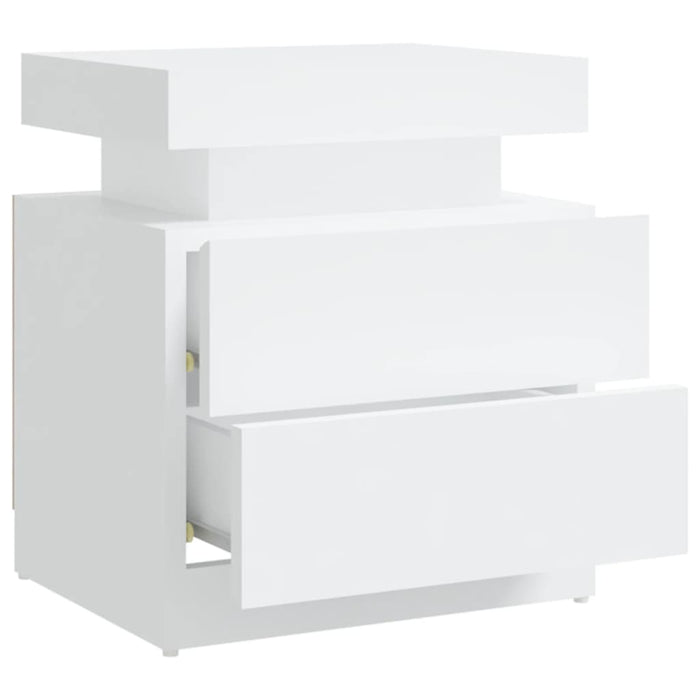 Comodino Bianco 45x35x52 cm in Legno Multistrato 326849