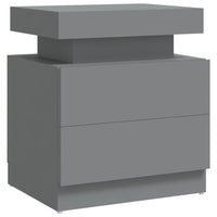 Comodino Grigio 45x35x52 cm in Legno Multistrato 326851