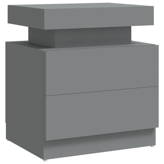 Comodino Grigio 45x35x52 cm in Legno Multistrato 326851
