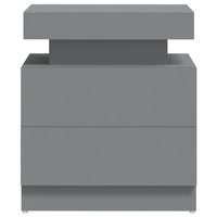 Comodino Grigio 45x35x52 cm in Legno Multistrato 326851
