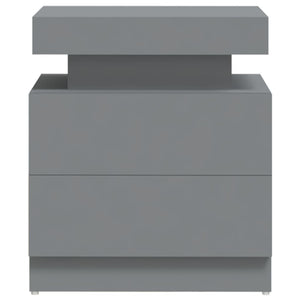 Comodino Grigio 45x35x52 cm in Legno Multistrato 326851