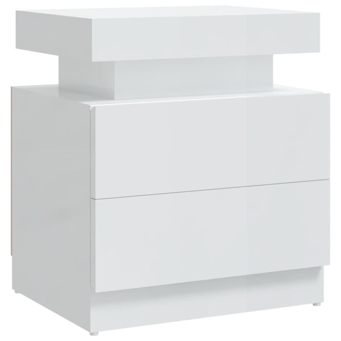Comodino Bianco Lucido 45x35x52 cm in Truciolato cod mxl 56062