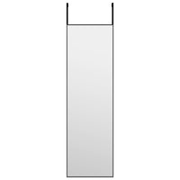Specchio da Porta Nero 30x100 cm in Vetro e Alluminio 327405