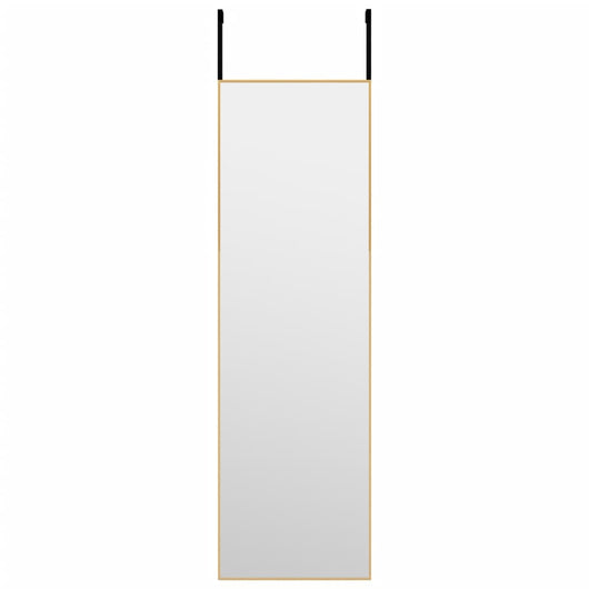 Specchio da Porta Oro 30x100 cm in Vetro e Alluminio