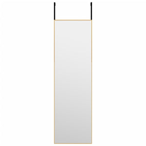 Specchio da Porta-Specchio da Appendere-Specchio Decorativo Oro 30x100 cm in Vetro e Alluminio