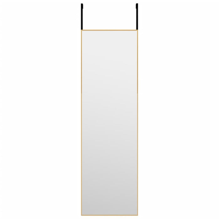 Specchio da Porta-Specchio da Appendere-Specchio Decorativo Oro 30x100 cm in Vetro e Alluminio