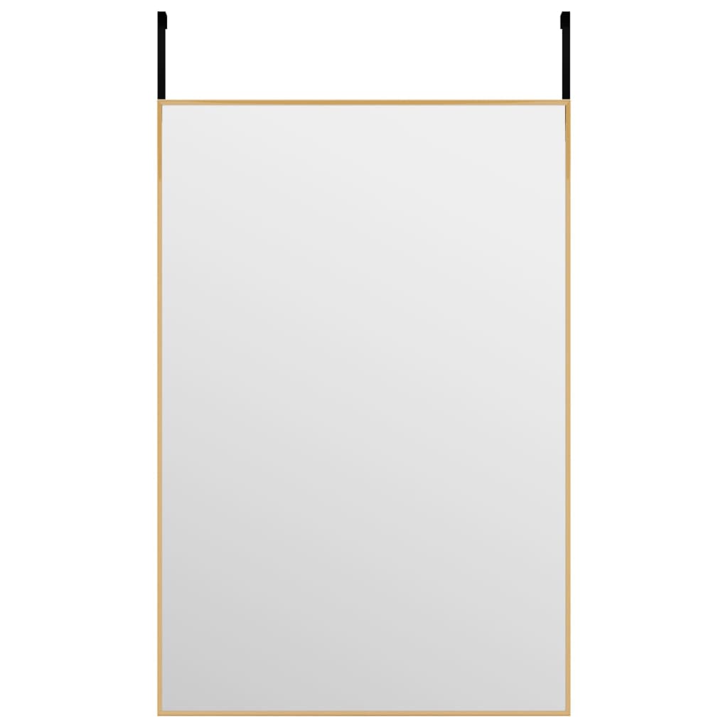 Specchio da Porta-Specchio da Appendere-Specchio Decorativo Oro 40x60 cm in Vetro e Alluminio