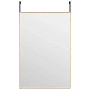 Specchio da Porta-Specchio da Appendere-Specchio Decorativo Oro 40x60 cm in Vetro e Alluminio