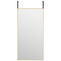 Specchio da Porta-Specchio da Appendere-Specchio Decorativo Oro 40x80 cm in Vetro e Alluminio