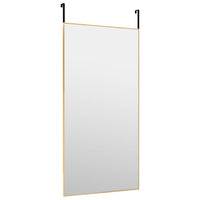 Specchio da Porta-Specchio da Appendere-Specchio Decorativo Oro 50x100 cm in Vetro e Alluminio